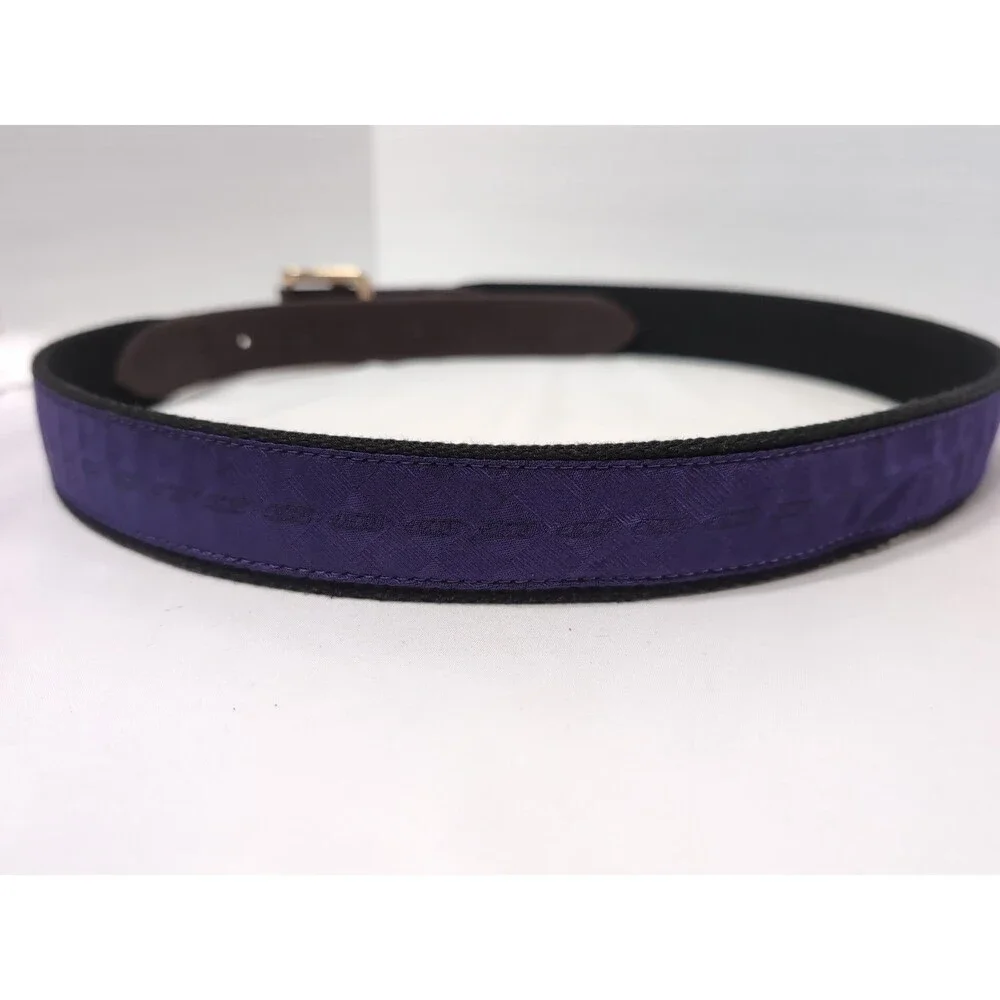 JAMES MADISON UNIVERSITY JMU Belt SZ 34 Purple and Leather Dukes Mens
